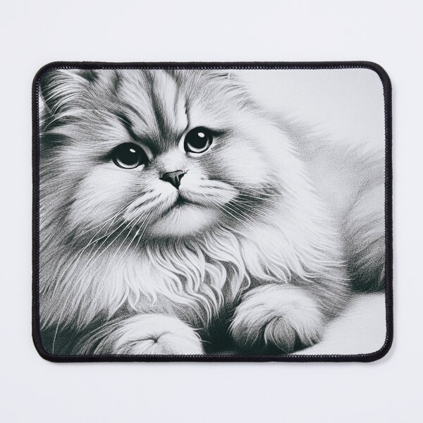 Item preview, Fluffy Cat Resting with a Gentle Stare designed and sold by allarts2016.