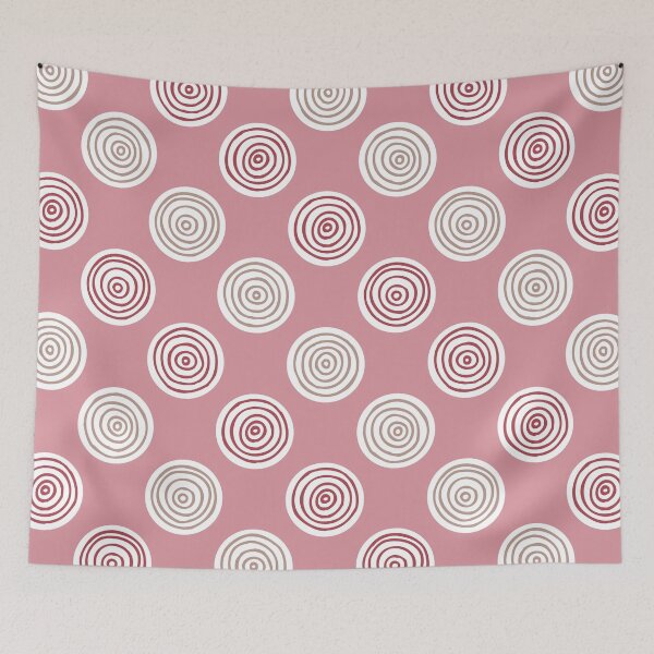 Item preview, Old Pink Hand Drawn Concentric Circles Pattern designed and sold by schorrnuff.