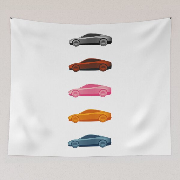 Item preview, (5 pack) Cyber Cab / Robo taxi - tech | minimalist | tesla Stickers designed and sold by PoshPixel.