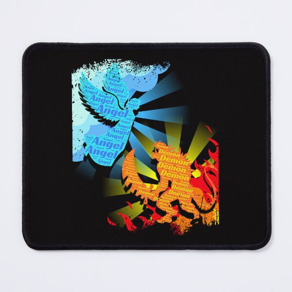 Item preview, Angel vs Demon Word Cloud Art designed and sold by CoolCrazyQuirky.