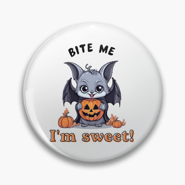 Item preview, Bite Me, I’m Sweet – Funny Halloween Bat Design designed and sold by mARTaCreation.