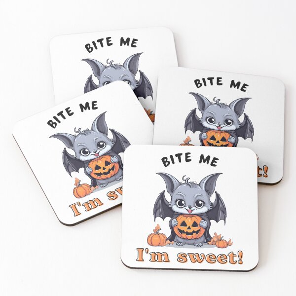 Item preview, Bite Me, I’m Sweet – Funny Halloween Bat Design designed and sold by mARTaCreation.