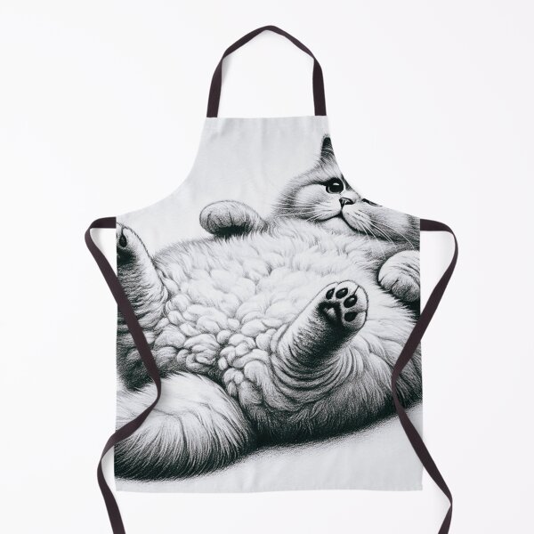 Item preview, Fluffy Cat Lying on Its Back with Playful Pose designed and sold by allarts2016.