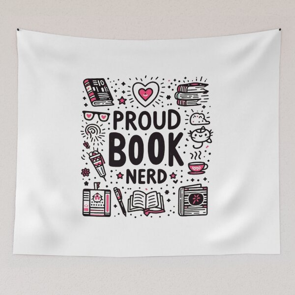 Item preview, Proud Book Nerd Illustration  designed and sold by darsh30.