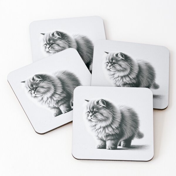 Item preview, Fluffy Cat Standing with an Inquisitive Expression designed and sold by allarts2016.