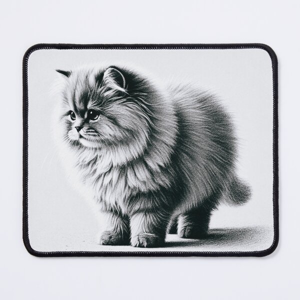 Item preview, Fluffy Cat Standing with an Inquisitive Expression designed and sold by allarts2016.
