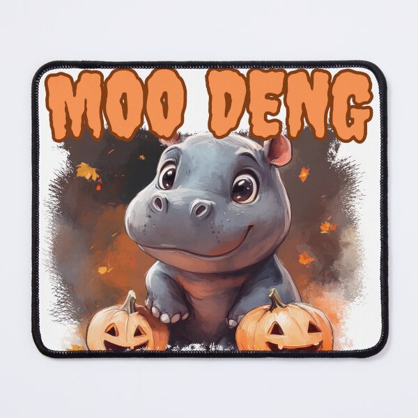 Item preview, Love Moo Deng Happy Halloween Cute Baby Pygmy Hippo. designed and sold by No11DigitalArt.