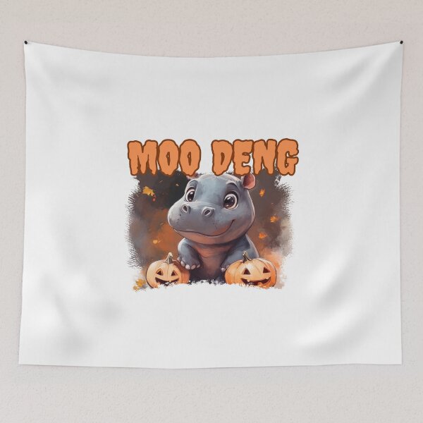 Item preview, Love Moo Deng Happy Halloween Cute Baby Pygmy Hippo. designed and sold by No11DigitalArt.