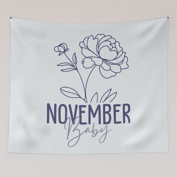 Item preview, November Baby, Peony Birth Flower, Newborn Baby Gift designed and sold by lagunaklein.