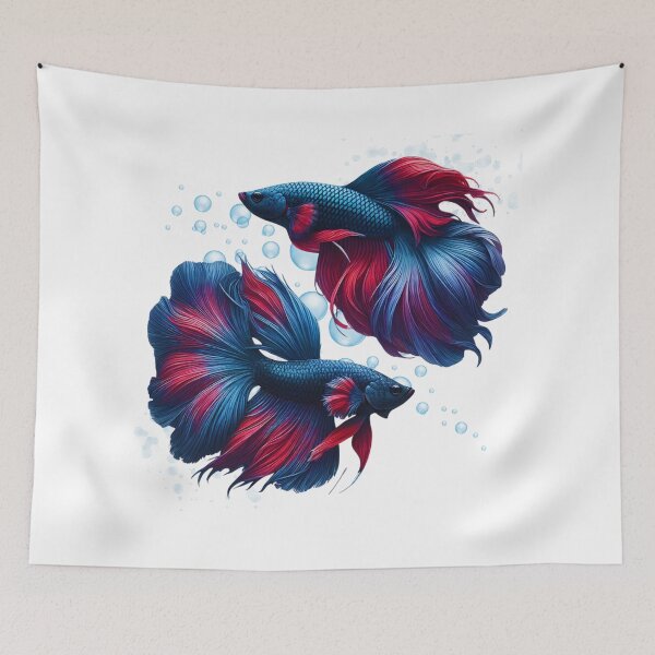 Item preview, Vibrant Betta Fish Pair designed and sold by FishyFantasies.
