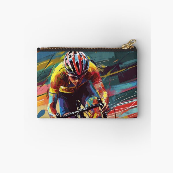 Item preview, Dynamic road cyclist with abstract racing background designed and sold by Piotrek0001.