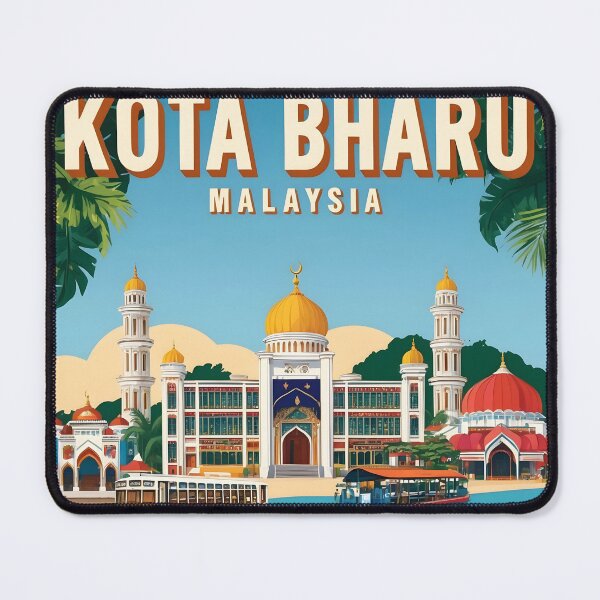 Item preview, Kota Bharu Malaysia Vintage Travel Tourism designed and sold by TravelersGems.