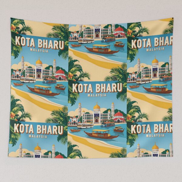 Item preview, Kota Bharu Malaysia Vintage Travel Tourism designed and sold by TravelersGems.
