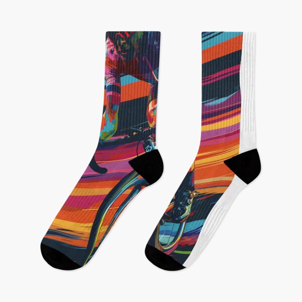 Item preview, Dynamic road cyclist with abstract racing background designed and sold by Piotrek0001.