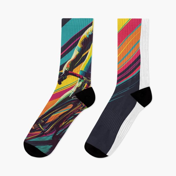Item preview, Dynamic road cyclist with abstract racing background designed and sold by Piotrek0001.