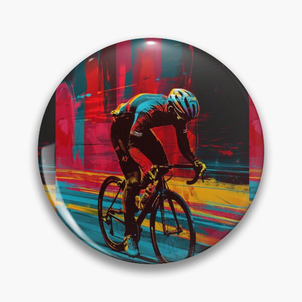 Item preview, Dynamic road cyclist with abstract racing background designed and sold by Piotrek0001.