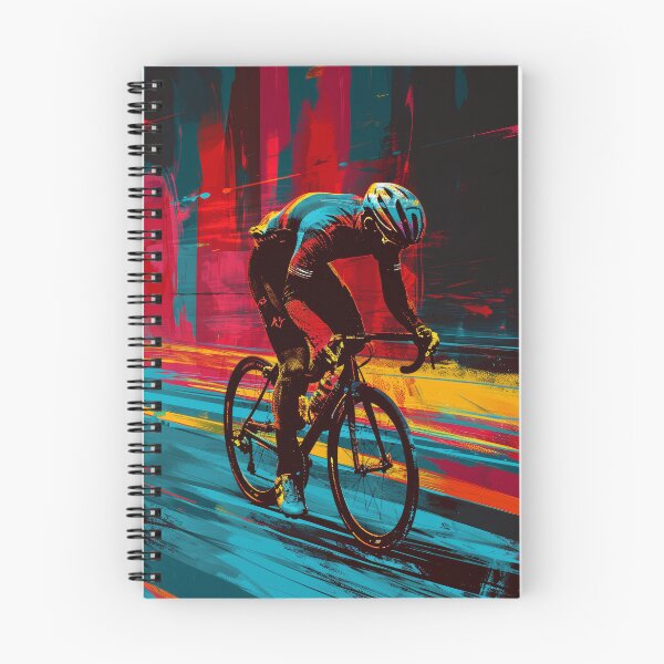 Item preview, Dynamic road cyclist with abstract racing background designed and sold by Piotrek0001.