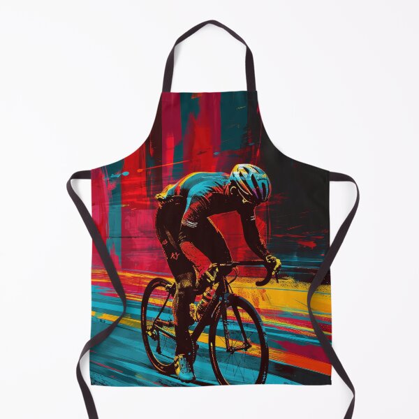 Item preview, Dynamic road cyclist with abstract racing background designed and sold by Piotrek0001.