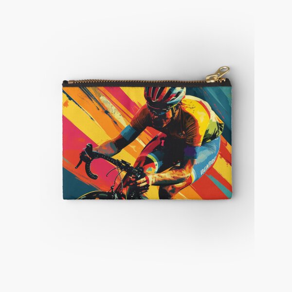 Item preview, Dynamic road cyclist with abstract racing background designed and sold by Piotrek0001.