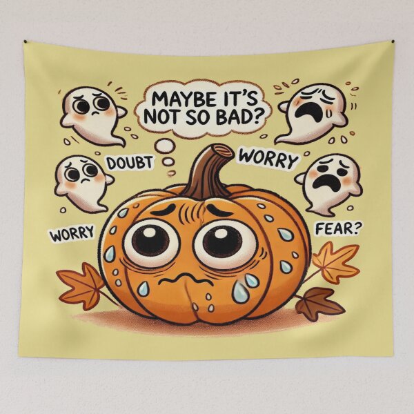 Item preview, Anxious Pumpkin- Maybe it’s not so bad? designed and sold by Rajasekar.