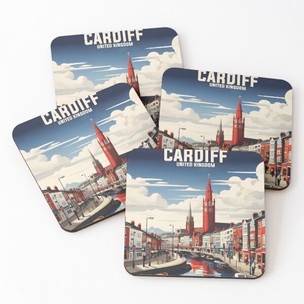 Item preview, Cardiff United Kingdom Vintage Travel Tourism  designed and sold by TravelersGems.
