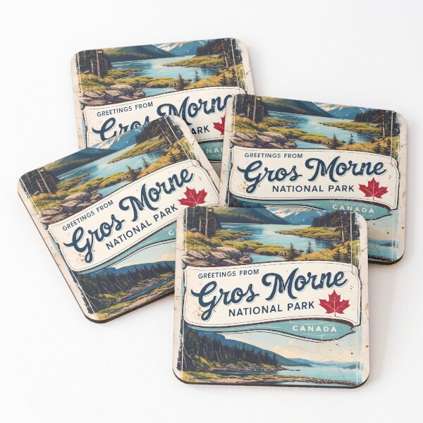 Item preview, Greetings from Gros Morne National Park Canada Postcard Vintage Travel Retro designed and sold by TravelPostcardGems.