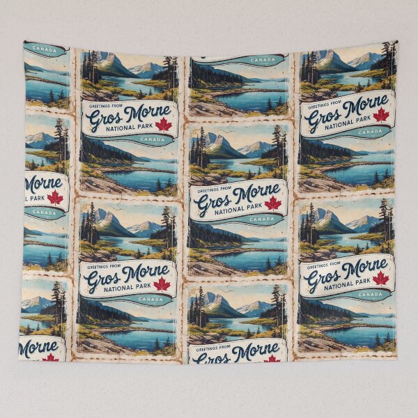 Item preview, Greetings from Gros Morne National Park Canada Postcard Vintage Travel Retro designed and sold by TravelPostcardGems.