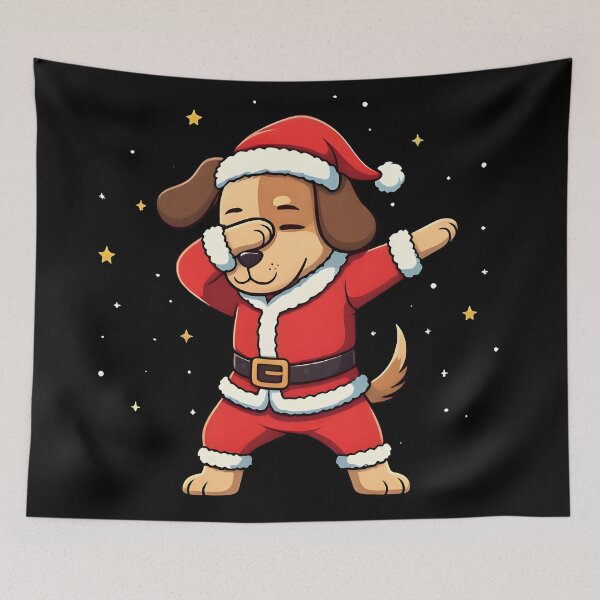 Item preview, Dabbing Santa Claus dog designed and sold by SpeakingPrint2.