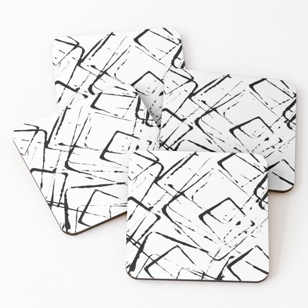 Item preview, Square Outline Right Angle Print Making Hand Painted Pattern Texture #3 Background designed and sold by BadgerCastle.