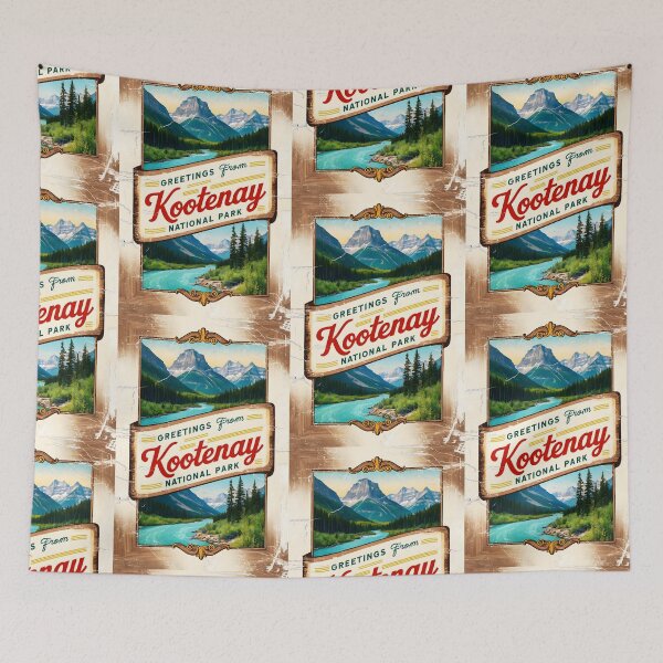 Item preview, Kootenay National Park Canada Postcard Vintage Travel Retro designed and sold by TravelPostcardGems.