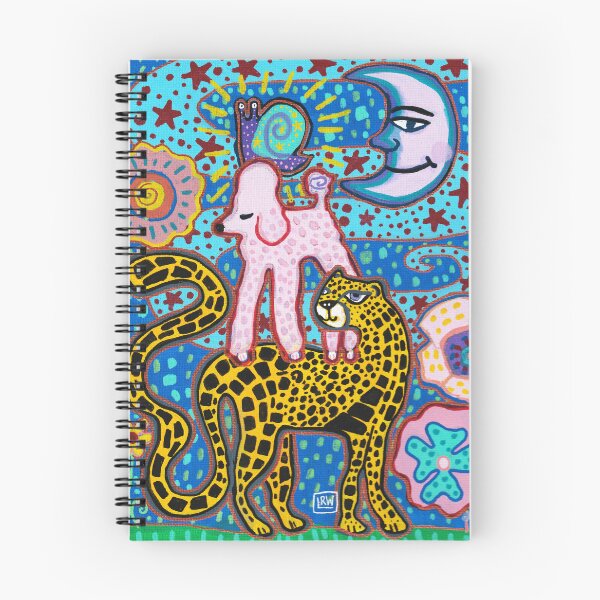 Item preview, Snail Pink Poodle and Leopard with Moon Face designed and sold by Magicpoodleland.
