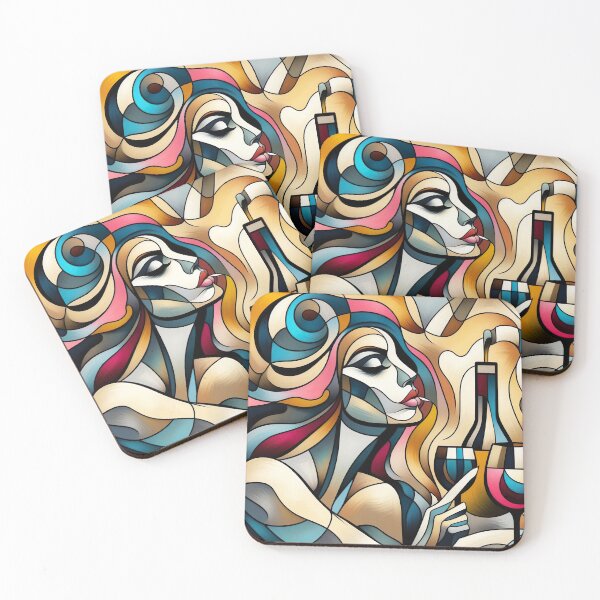 Item preview, Wine And Women Collection Cubism Art No:10 designed and sold by SofyaliArt.
