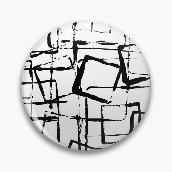 Item preview, Square Outline Right Angle Print Making Hand Painted Pattern Texture #6 designed and sold by BadgerCastle.