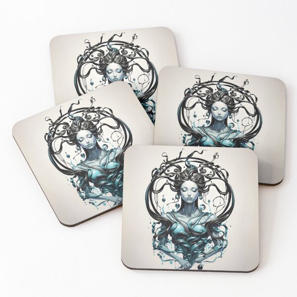 Item preview, Aquarius Zodiac Art - Elegant Pearl-Inspired Aquarius Design by LaLi Designs designed and sold by LaLi-Designs.