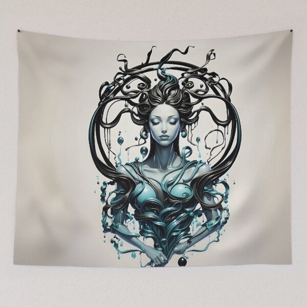 Item preview, Aquarius Zodiac Art - Elegant Pearl-Inspired Aquarius Design by LaLi Designs designed and sold by LaLi-Designs.