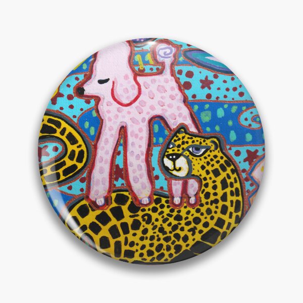 Item preview, Snail Pink Poodle and Leopard with Moon Face designed and sold by Magicpoodleland.