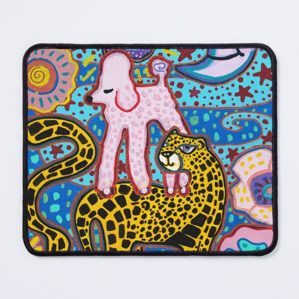 Item preview, Snail Pink Poodle and Leopard with Moon Face designed and sold by Magicpoodleland.