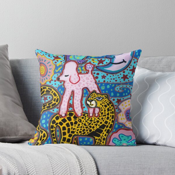 Item preview, Snail Pink Poodle and Leopard with Moon Face designed and sold by Magicpoodleland.