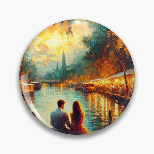 Item preview, Romantic Evening by the Glowing Riverside designed and sold by AlexanderSV1981.