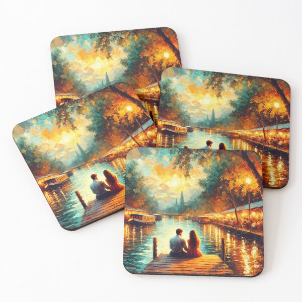 Item preview, Romantic Evening by the Glowing Riverside designed and sold by AlexanderSV1981.