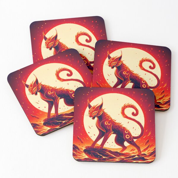 Item preview, Lava Fire Lynx Against a Sun, Ai Generated Art  designed and sold by ACC .