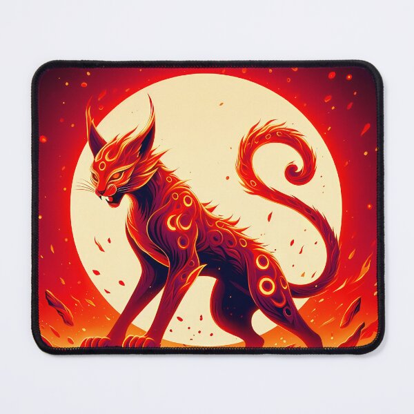 Item preview, Lava Fire Lynx Against a Sun, Ai Generated Art designed and sold by ACC .
