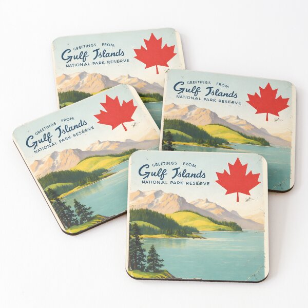 Item preview, Gulf Islands National Park Canada Postcard Vintage Travel Retro designed and sold by TravelPostcardGems.
