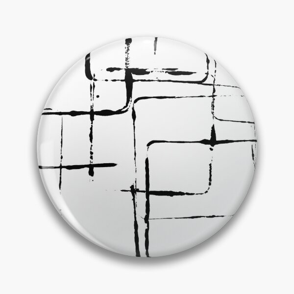 Item preview, Square Outline Right Angle Print Making Hand Painted Pattern Texture #10 designed and sold by BadgerCastle.