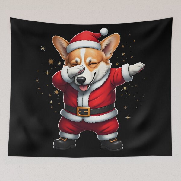 Item preview, Dabbing Santa dog designed and sold by VaskarPaul.