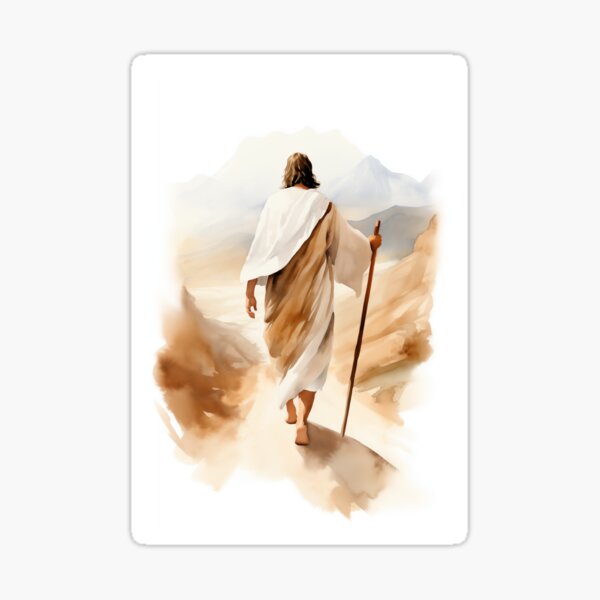 Item preview, Jesus Christ Endless Commitment in Watercolour designed and sold by AdamesArtStudio.