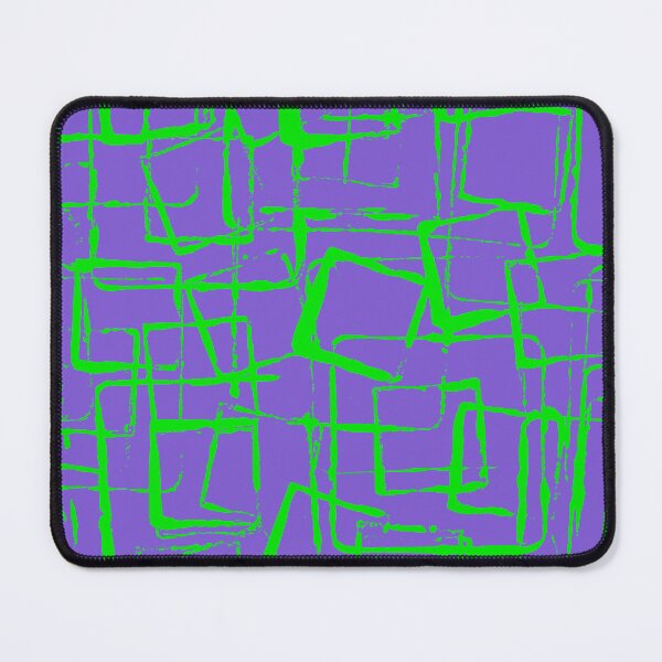 Item preview, Purple and Green Square Outline Right Angle Print Making Hand Painted Pattern Texture designed and sold by BadgerCastle.