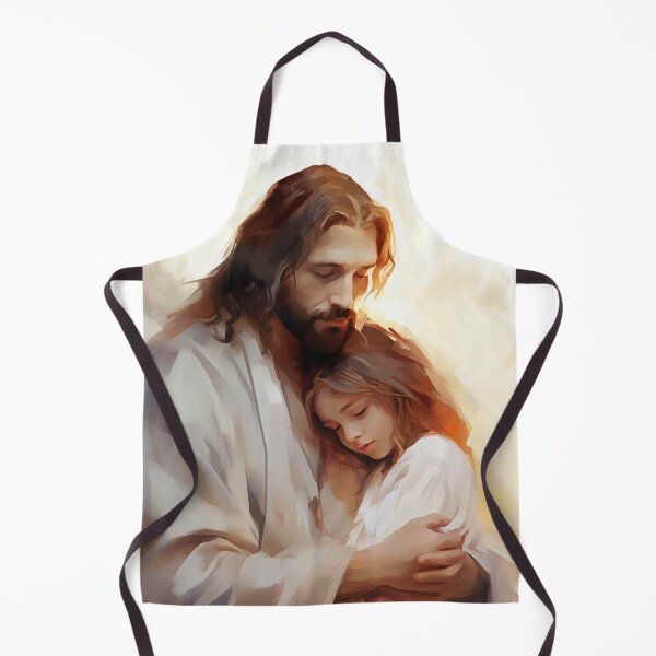 Item preview, Jesus Christ Holding Little Girl Painting designed and sold by AdamesArtStudio.