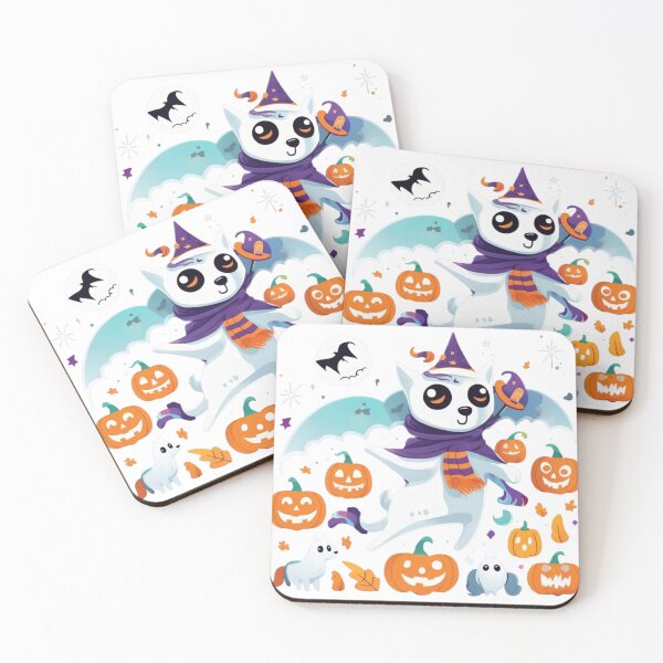 Item preview, Silly Skeleton Bunny Playing with Halloween Candies designed and sold by Jivanix.