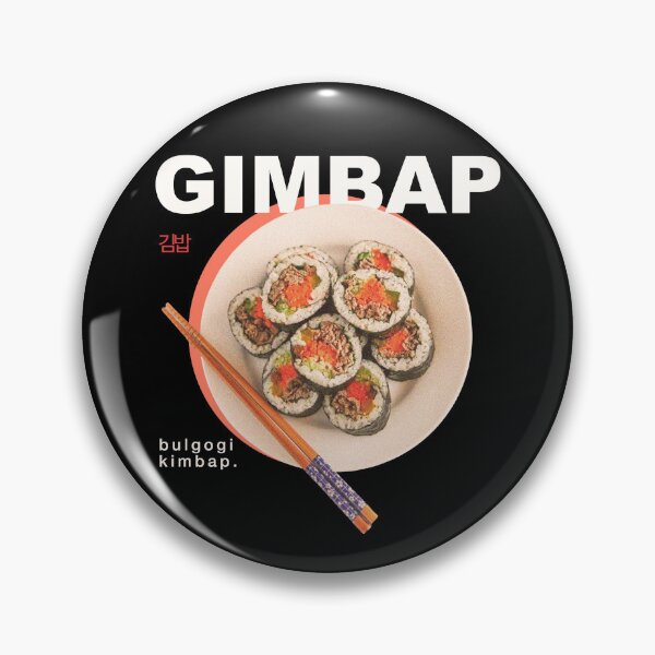 Item preview, Gimbap 김밥 korean dish (black bg) designed and sold by nelkrshop.